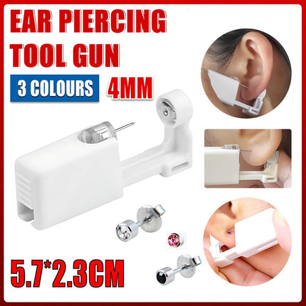 Disposable Sealed Nose Piercing Gun Kit Tool With 316L Stud Bone With Gem 1PC - Aimall