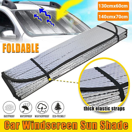 Car Windscreen Sun Shade Heat Reflective Windshield Front Rear Window UV Block - Aimall