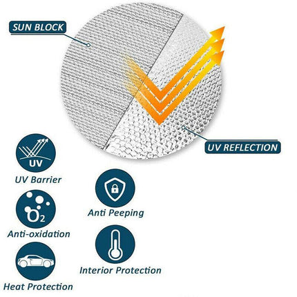 Car Windscreen Sun Shade Heat Reflective Windshield Front Rear Window UV Block - Aimall