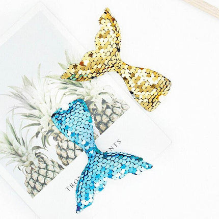 2 PCS Fish Tail Mermaid Hair Clip Barrettes Duckbill Hairpins Accessories New AU - Aimall