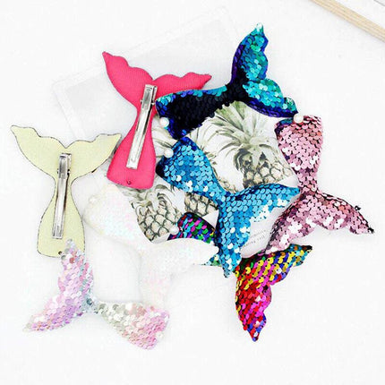 2 PCS Fish Tail Mermaid Hair Clip Barrettes Duckbill Hairpins Accessories New AU - Aimall