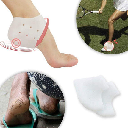 Silicone Gel Heel Socks Cracked Foot Skin Care Protector Sleeve Pain Relief AU - Aimall