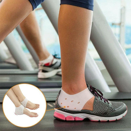 Silicone Gel Heel Socks Cracked Foot Skin Care Protector Sleeve Pain Relief AU - Aimall