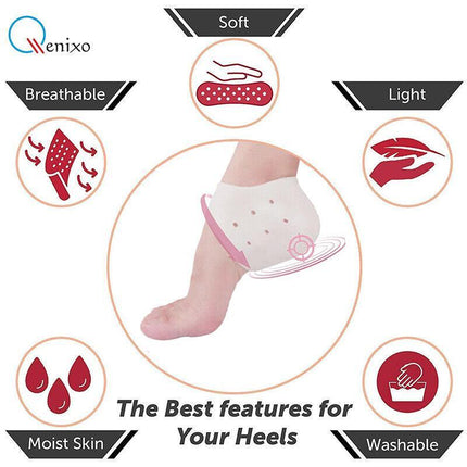 Silicone Gel Heel Socks Cracked Foot Skin Care Protector Sleeve Pain Relief AU - Aimall