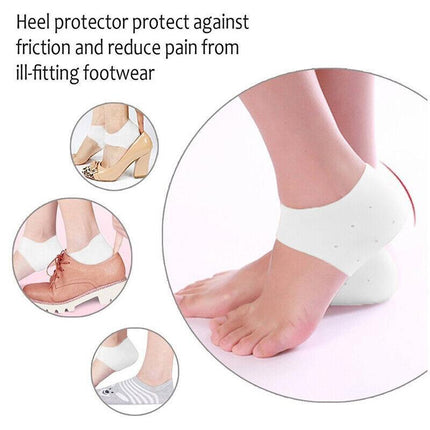 Silicone Gel Heel Socks Cracked Foot Skin Care Protector Sleeve Pain Relief AU - Aimall