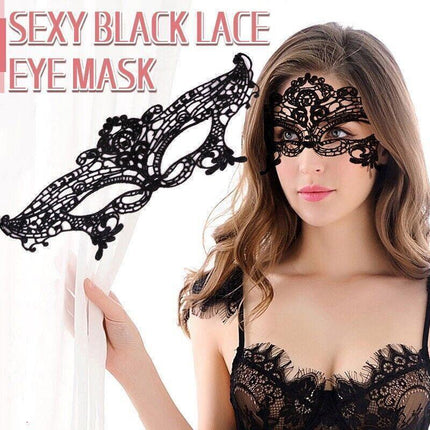 Black Lace Eye Mask Costume Ball Party Fancy Dress Ladies Masquerade Mask - Aimall