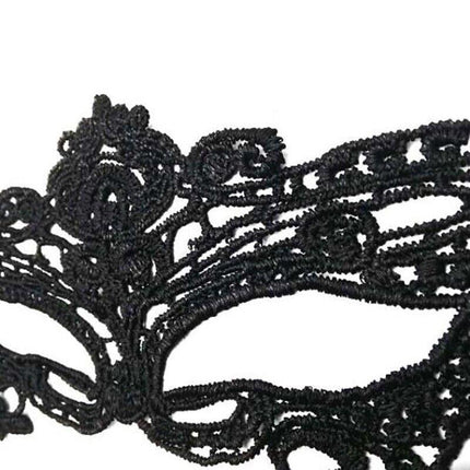 Black Lace Eye Mask Costume Ball Party Fancy Dress Ladies Masquerade Mask - Aimall