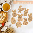 8Pcs/set Easter Plastic Cookie Cutter Rabbit Egg Biscuit Cutter 3D Cartoon Molds - Aimall