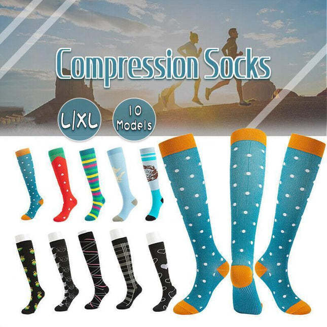 Compression Socks Women Men Adult Medical Nursing Travel Stocking Sport Running - Aimall
