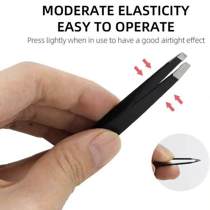 3 PCS Professional Slanted Tip Eyebrow Tweezers Stainless Steel Beauty Tweezer - Aimall