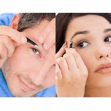 3 PCS Professional Slanted Tip Eyebrow Tweezers Stainless Steel Beauty Tweezer - Aimall