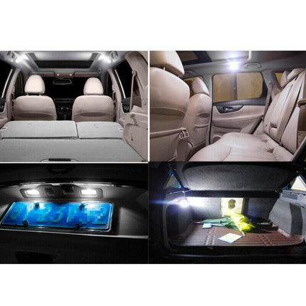 2 PCS 1W 31MM 12 SMD LED Festoon Interior Car Light Bulb Bright White Dome Lamp - Aimall