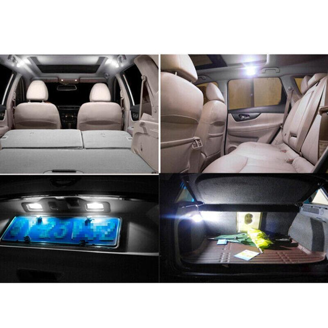 2 PCS 1W 31MM 12 SMD LED Festoon Interior Car Light Bulb Bright White Dome Lamp - Aimall