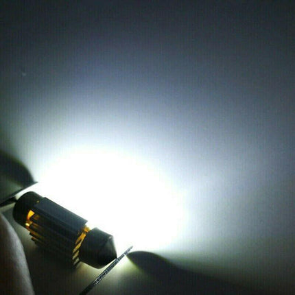 2 PCS 1W 31MM 12 SMD LED Festoon Interior Car Light Bulb Bright White Dome Lamp - Aimall