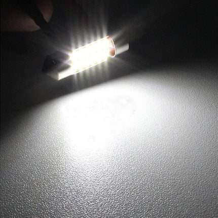 2 PCS 1W 31MM 12 SMD LED Festoon Interior Car Light Bulb Bright White Dome Lamp - Aimall