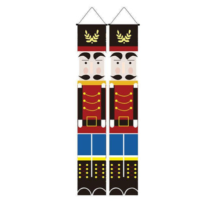 Nutcracker Soldier Door Banner Couplet Merry Christmas Xmas Decoration Ornaments - Aimall