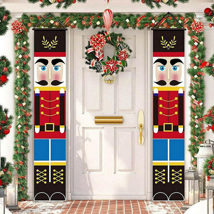 Nutcracker Soldier Door Banner Couplet Merry Christmas Xmas Decoration Ornaments - Aimall