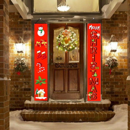 Nutcracker Soldier Door Banner Couplet Merry Christmas Xmas Decoration Ornaments - Aimall
