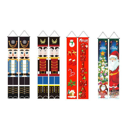 Nutcracker Soldier Door Banner Couplet Merry Christmas Xmas Decoration Ornaments - Aimall