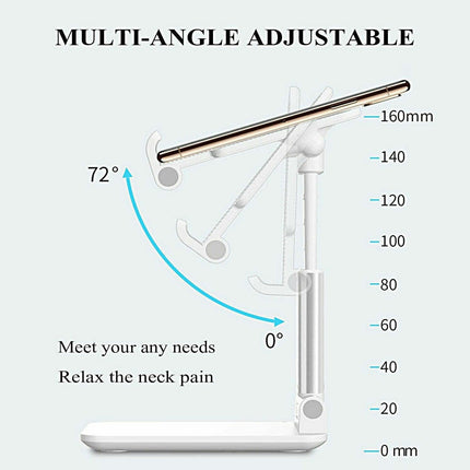 Foldable Adjustable Universal Desk Stand Holder For Mobile Phone Tablet Portable - Aimall