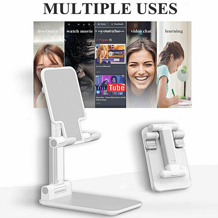 Foldable Adjustable Universal Desk Stand Holder For Mobile Phone Tablet Portable - Aimall