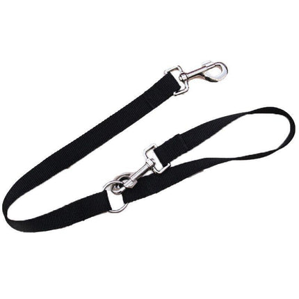 2 Way Double Dual Dog Leash Lead Walk 2 Dogs With One Lead Coupler Nylon Harness - Aimall