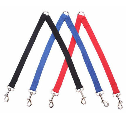 2 Way Double Dual Dog Leash Lead Walk 2 Dogs With One Lead Coupler Nylon Harness - Aimall