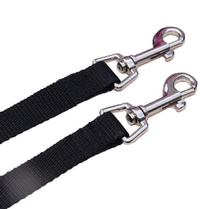 2 Way Double Dual Dog Leash Lead Walk 2 Dogs With One Lead Coupler Nylon Harness - Aimall