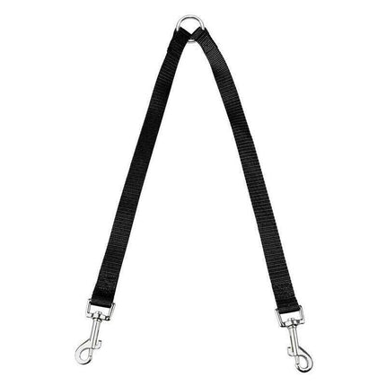 2 Way Double Dual Dog Leash Lead Walk 2 Dogs With One Lead Coupler Nylon Harness - Aimall