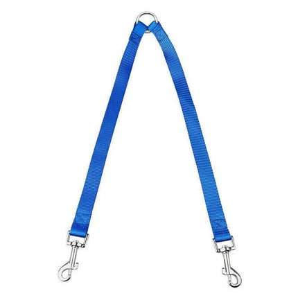 2 Way Double Dual Dog Leash Lead Walk 2 Dogs With One Lead Coupler Nylon Harness - Aimall