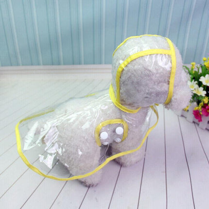 Puppy Waterproof Pet Dog Raincoat Jacket Clothes Vest Rain Outdoor Coat Hoodies - Aimall