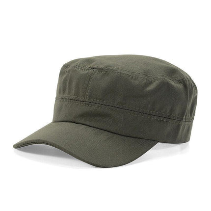 Army Plain Hat Classic Cadet Field Military Cap Style Patrol Baseball Adjustable - Aimall