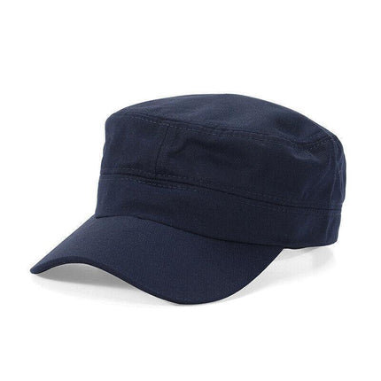 Army Plain Hat Classic Cadet Field Military Cap Style Patrol Baseball Adjustable - Aimall