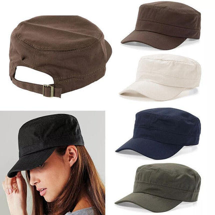 Army Plain Hat Classic Cadet Field Military Cap Style Patrol Baseball Adjustable - Aimall