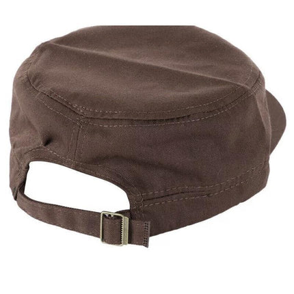 Army Plain Hat Classic Cadet Field Military Cap Style Patrol Baseball Adjustable - Aimall