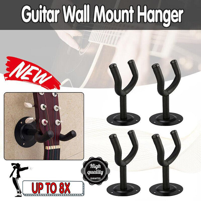 Guitar Hanger Wall Mount Holder Hook Rack Bracket Padded Instrument Display AU - Aimall