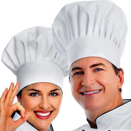 Chef Hat Baker Kitchen Cook Restaurants Catering Cap Men Women Black Red AU - Aimall