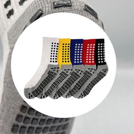 Sports Socks Anti-slip Hospital skid Soccer Basketball football PVC grip dots AU - Aimall