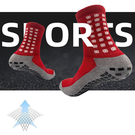 Sports Socks Anti-slip Hospital skid Soccer Basketball football PVC grip dots AU - Aimall