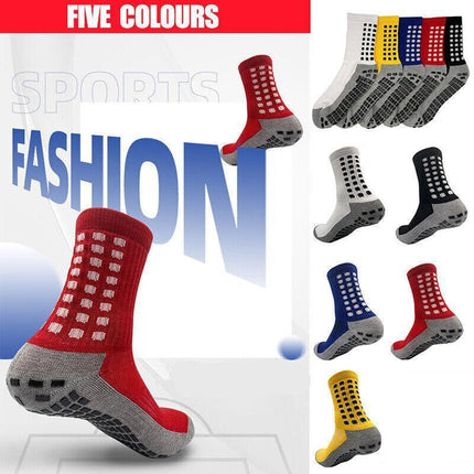 Sports Socks Anti-slip Hospital skid Soccer Basketball football PVC grip dots AU - Aimall