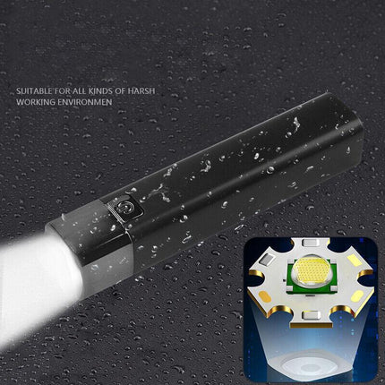 9000LM Mini LED Flashlight USB Rechargeable Portable Torch Power Bank Lamp Light - Aimall