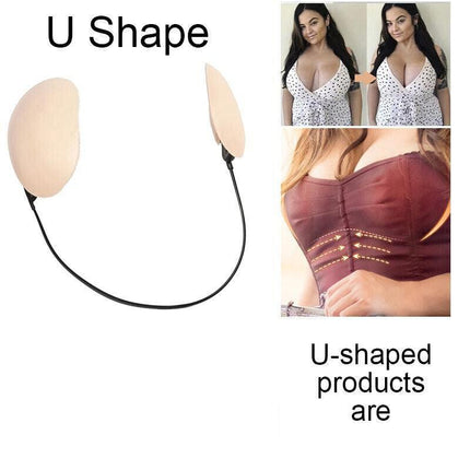 New Invisible Bra Push-Up Frontless Breast Lift Up Deep Covers Backless AU Stock - Aimall