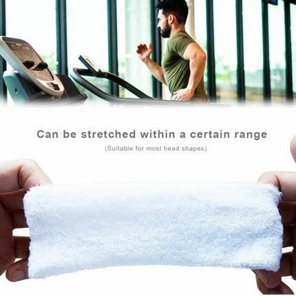 Wristbands Headband Sweatbands Sweat Band for Sport Tennis Badminton Yoga Cotton - Aimall