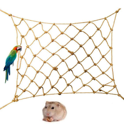 Pet Bird Parrot Hanging Hammock Ladder Toy Swing Hamster Rope Cage Perch Net AU - Aimall