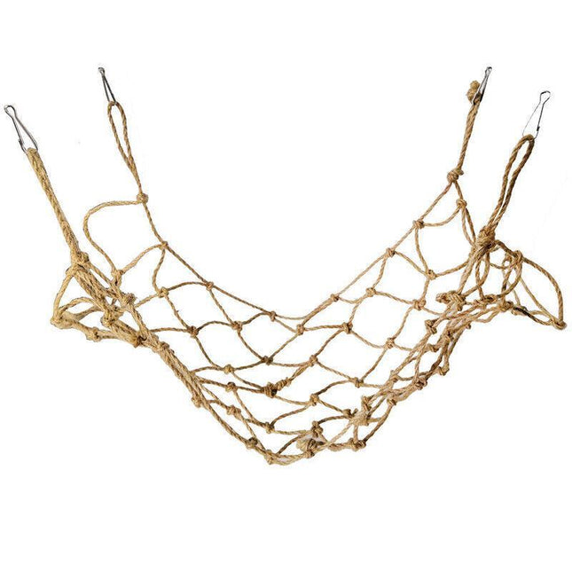 Pet Bird Parrot Hanging Hammock Ladder Toy Swing Hamster Rope Cage Perch Net AU - Aimall