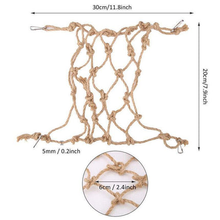 Pet Bird Parrot Hanging Hammock Ladder Toy Swing Hamster Rope Cage Perch Net AU - Aimall