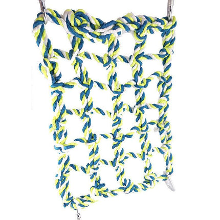 Pet Bird Parrot Hanging Hammock Ladder Toy Swing Hamster Rope Cage Perch Net AU - Aimall