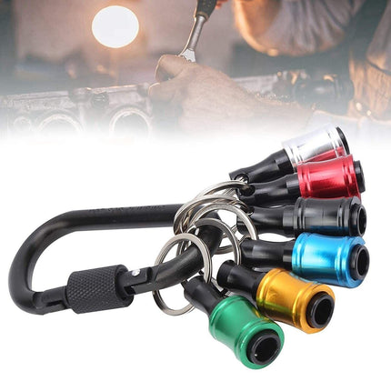 6PCS Hex Shank Screwdriver Bit Holder Extension Bar Keychain Driver Keyring AU - Aimall