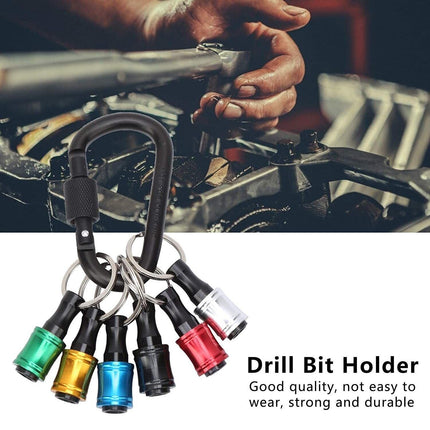 6PCS Hex Shank Screwdriver Bit Holder Extension Bar Keychain Driver Keyring AU - Aimall