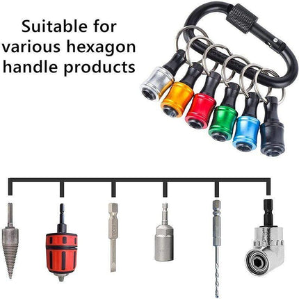 6PCS Hex Shank Screwdriver Bit Holder Extension Bar Keychain Driver Keyring AU - Aimall